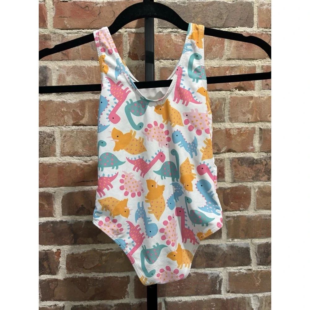 Toddler 2-3Y‎ Pink Dinosaur Swimsuit Girls Dinosaur Swimming Gear, Quick Ship!!